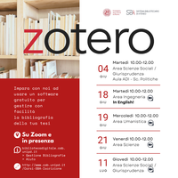 Gestione bibliografie: laboratori online su Zoom (giugno/luglio)